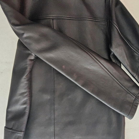 Golden Bear Women Classic Mid Length Genuine Leather jacket black large - Picture 6 of 6